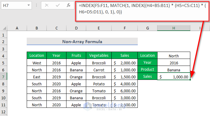 how to match multiple columns in Excel