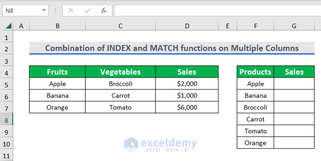 INDEX MATCH excel match multiple columns