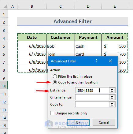 Use of Advanced Filter to Pull Data From Another Sheet