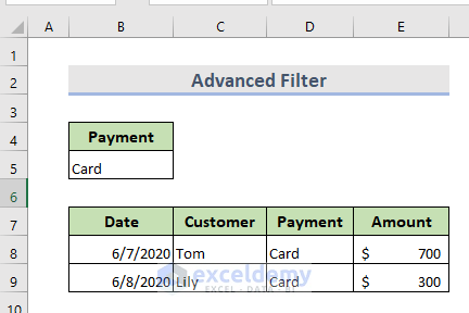 Use of Advanced Filter to Pull Data From Another Sheet