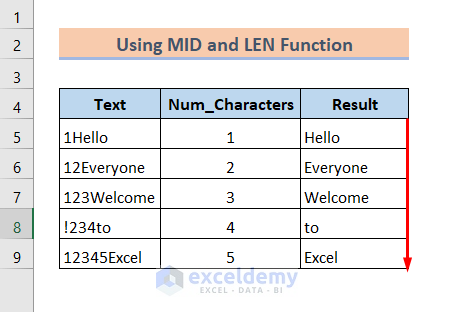 excel remove characters from left