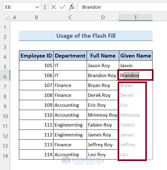 Ignore the Last 3 Characters in Excel Using the Flash Fill Feature