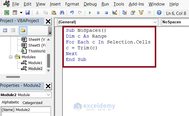 vba code to remove trailing spaces in excel