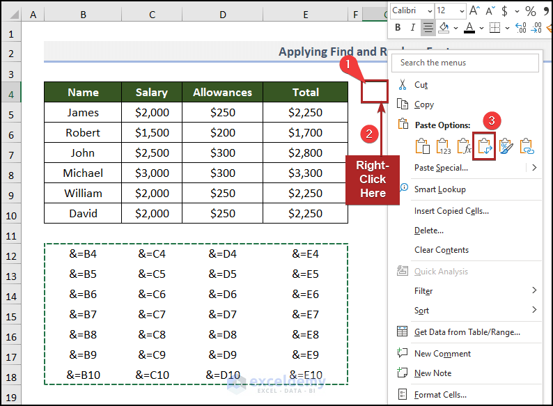 Paste Transpose without changing references in Excel