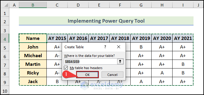 creating table to transpose rows to columns in excel