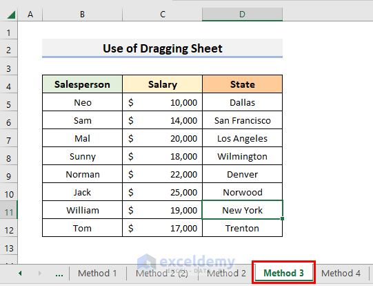 Use Fill Handle to Copy an Excel Sheet to Another One