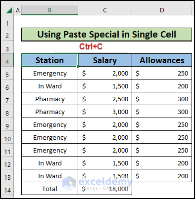 using paste special to show how to copy formatting in excel to another sheet