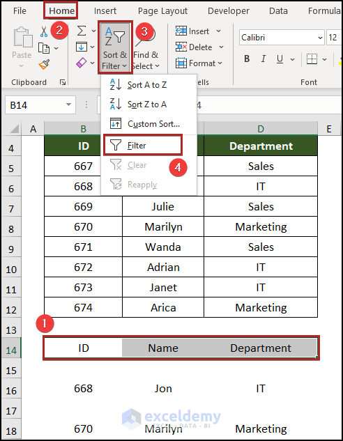 Applying Filter to copy rows after every row in Excel