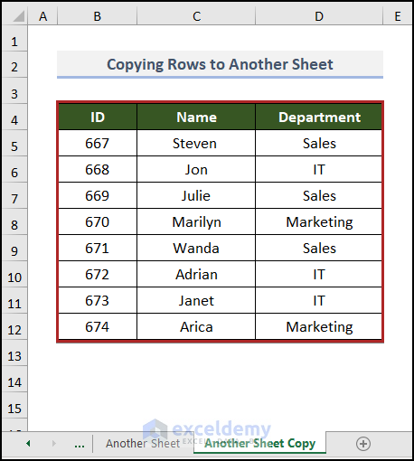 Applying VBA Code to Copy Multiple Rows in Excel to Another Sheet