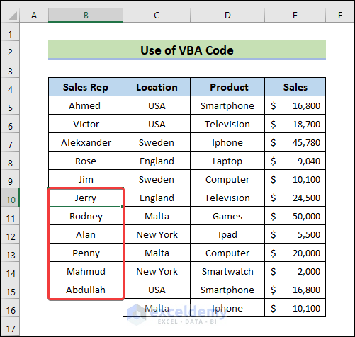  Delete a Cell in Excel