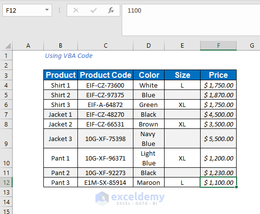 delete unused columns in Excel