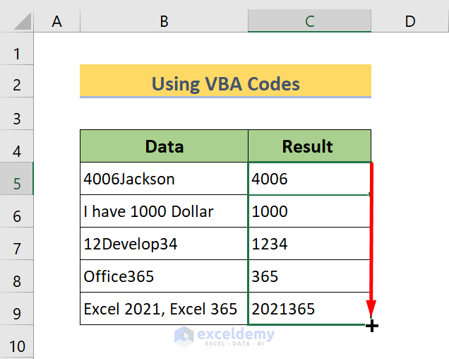 excel remove non numeric characters from cells