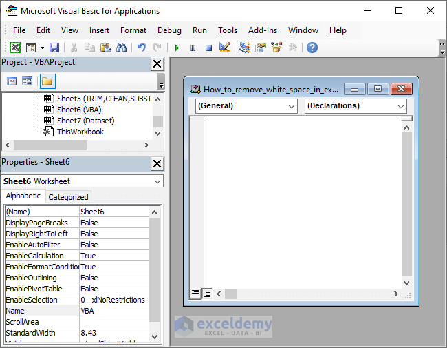 Opening Visual Basic Editor
