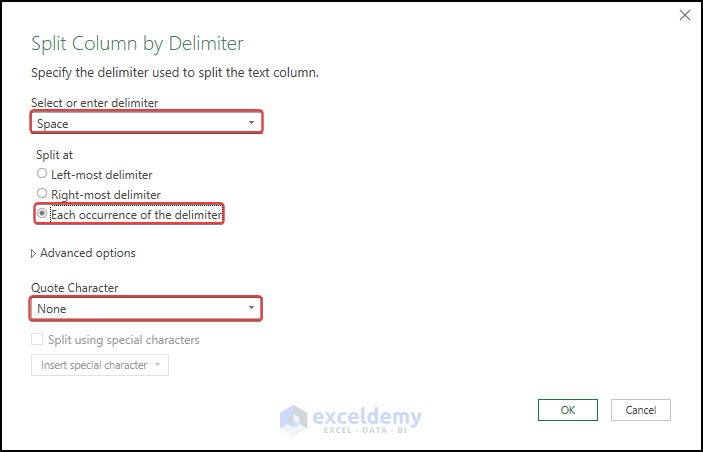 fixing delimiter and quote character