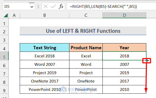 Using Fill Handle to split a Column into multiple columns