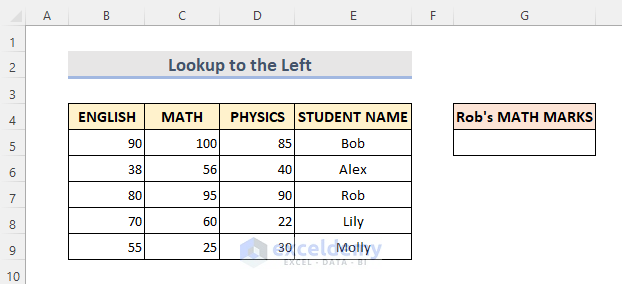 Insert INDEX MATCH Function to Lookup Left