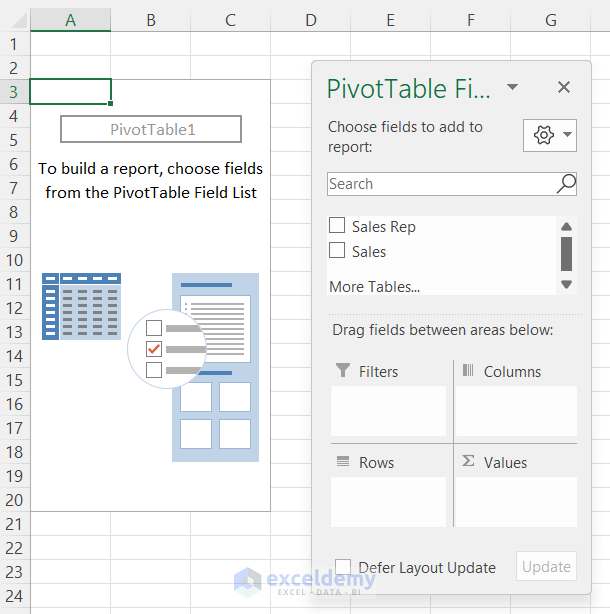 Inserting Pivot Table to Merge Duplicate Rows in Excel