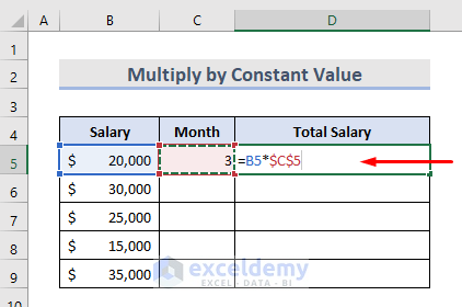 Multiply Column by a Constant Value in Excel