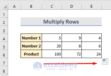 Multiply Rows by Using Asterisk