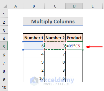 Multiply Columns by Using Asterisk