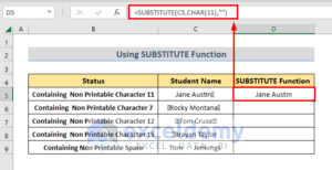 How to Remove Non-Printable Characters in Excel (4 Easy Ways)
