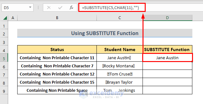How To Remove Non Printable Characters In Excel