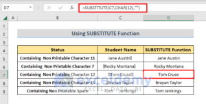 How to Remove Non-Printable Characters in Excel (4 Easy Ways)