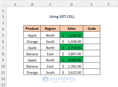 using GET.CELL