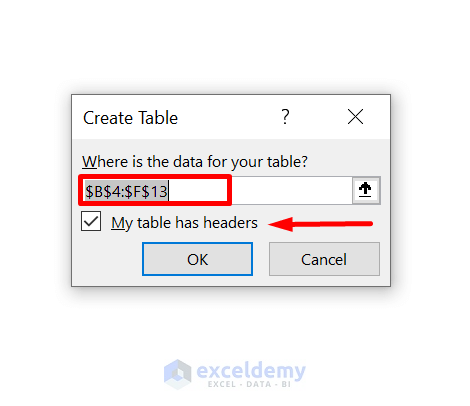 create table function in excel