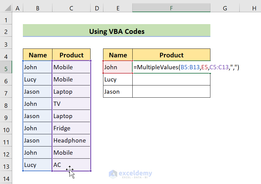 user defined function to vlookup multiple values in one cell
