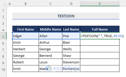 Combine Cells with TEXTJOIN