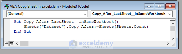 VBA code to Copy Sheet Within Same Workbook After Last Sheet