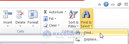 Unhide Columns in Excel Using Find & Replace