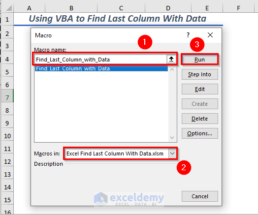 Using VBA to Find Last Column With Data