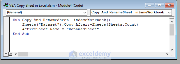 Using VBA to Copy a Sheet and Rename