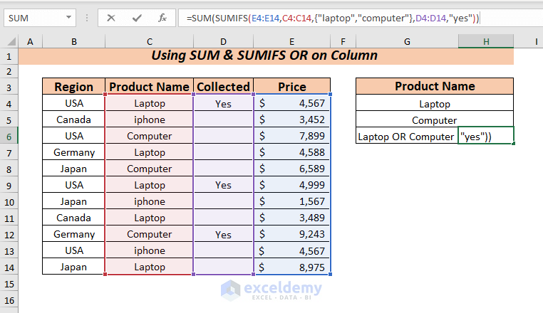 Using SUM & SUMIFS with Wildcards