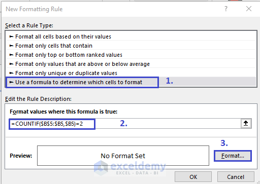 new formatting rules how to highlight duplicates in excel