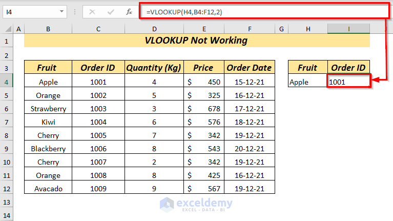For Inserting New Column VLOOKUP not working
