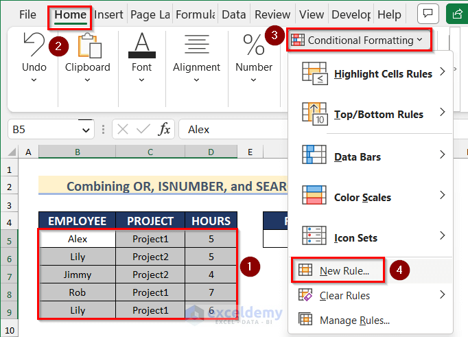 Selecting multiple columns to apply new rule