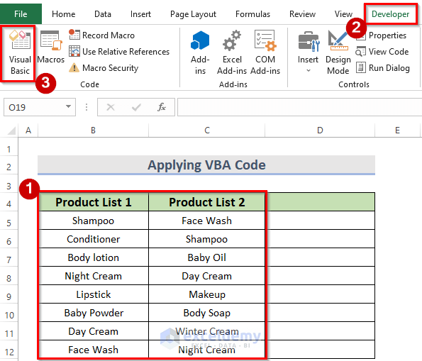 Employing Excel VBA to Align Two Sets of Data