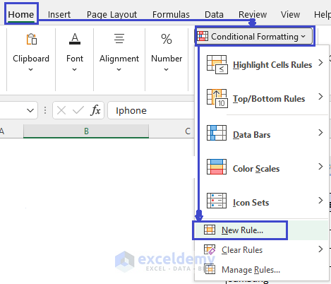 Highlight Duplicates in Excel Using Conditional Formatting: New Rule