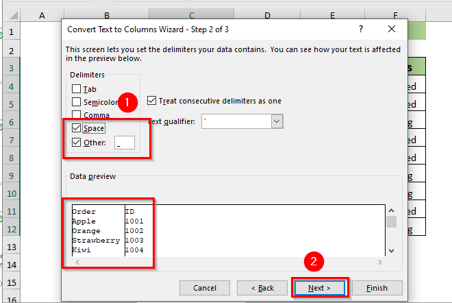 Using Text to Columns to Remove Value in Excel