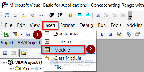 Microsoft Visual Basic Editor Window