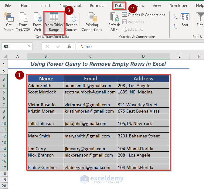 Using Power Query to Remove Empty Rows