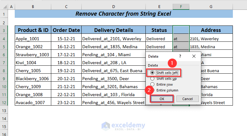 Using Text to Columns to Remove Character from String