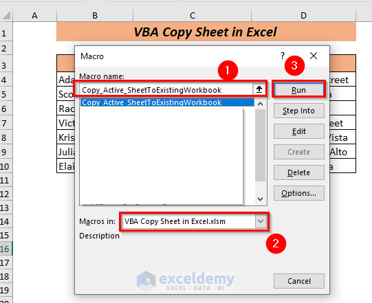 Using VBA to Copy Active Sheet to Existing Workbook