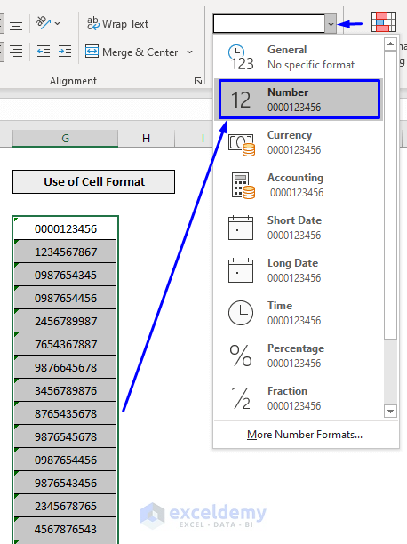 changing cell format to convert text to number bulk in excel