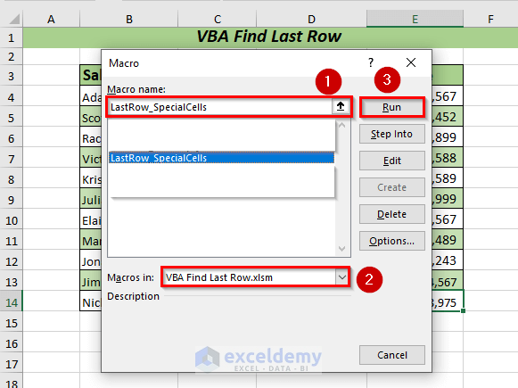 Using SpecialCells VBA to Find Last Row