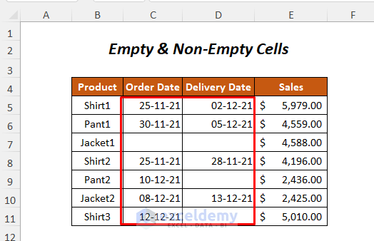 selecting data for excel conditional formatting with multiple conditions