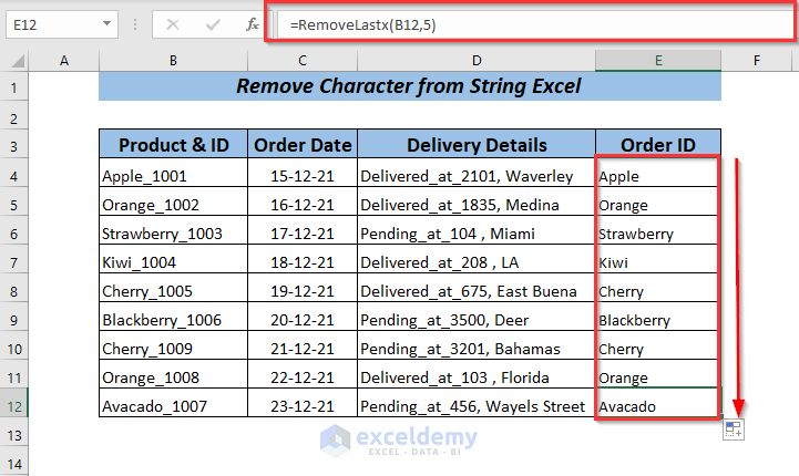 Using VBA to Remove Last N Characters from String